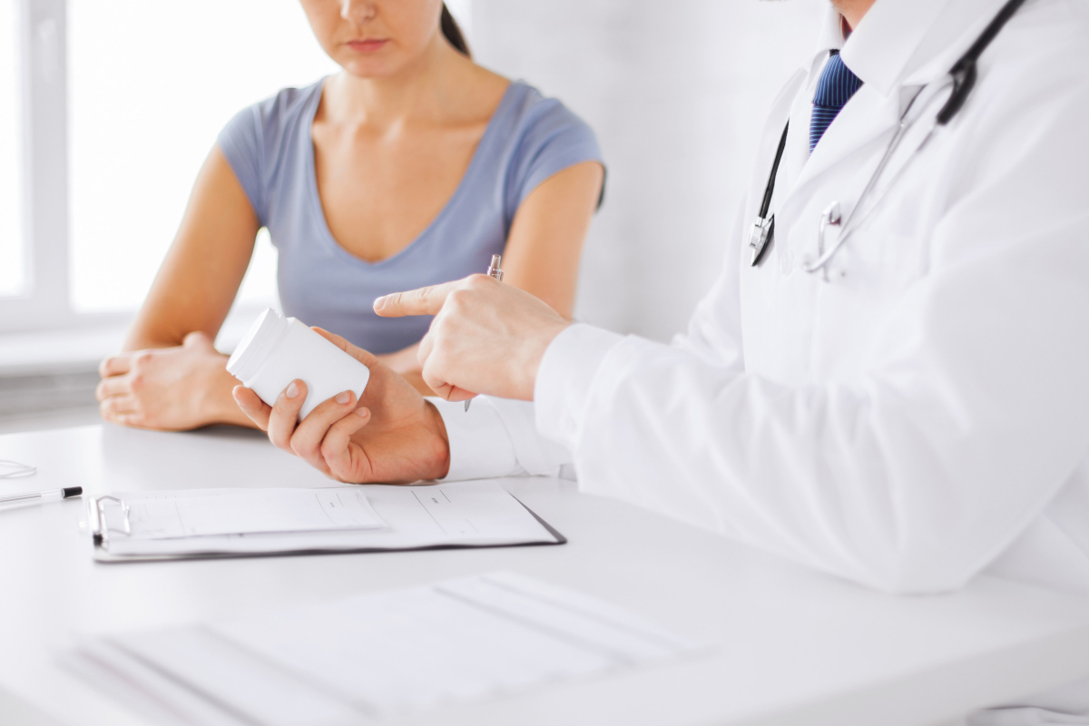 Woman and Doctor discusing