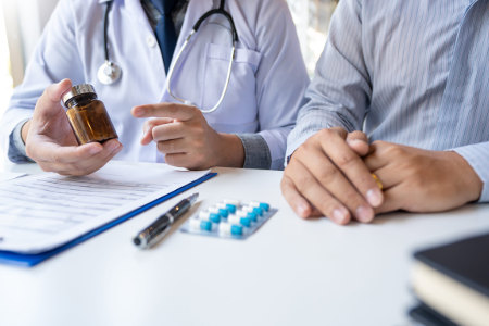 Doctor giving medical consultation during healthcare visit